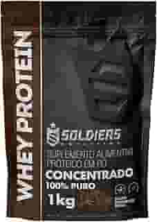 Whey Protein Concentrado 1Kg - Chocolate Belga - 100% Puro Importado - Soldiers Nutrition