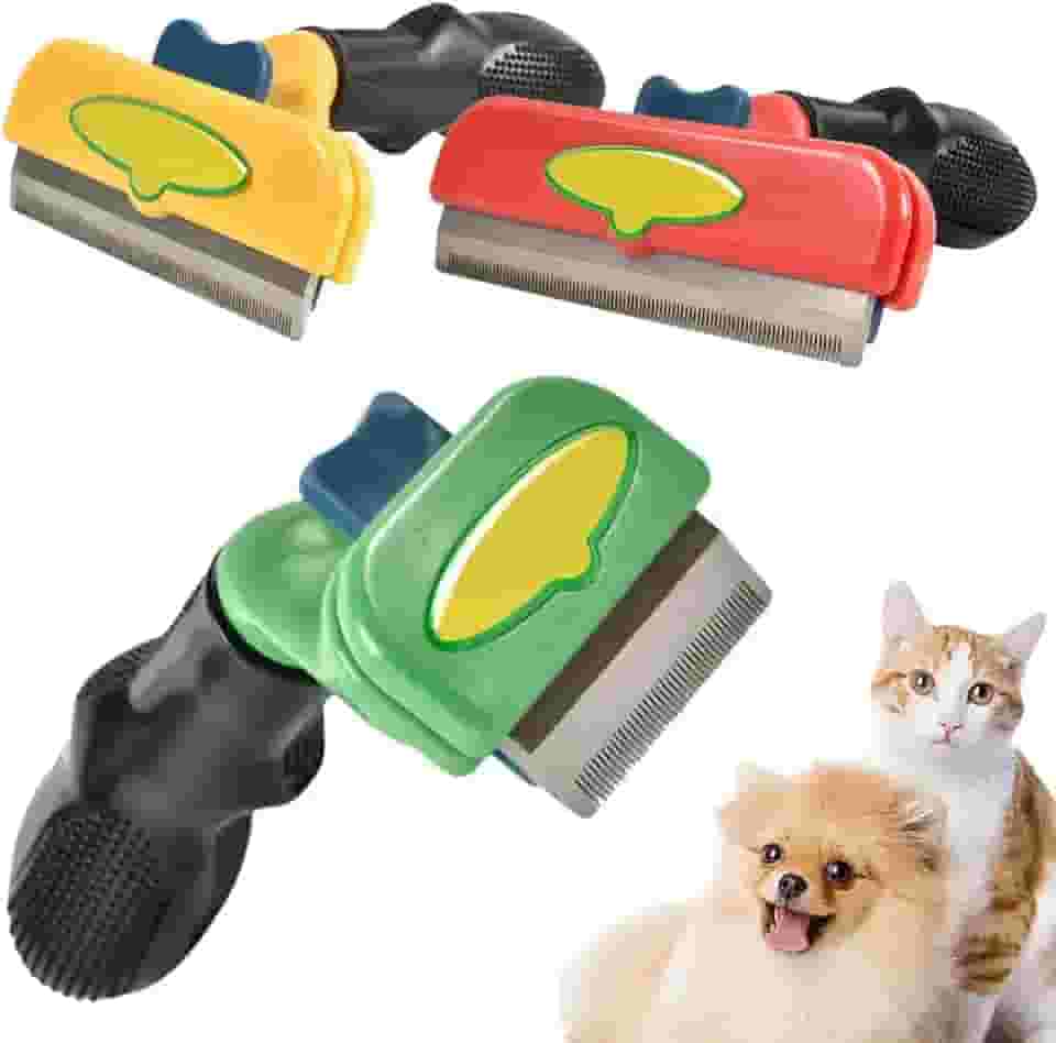 Rasqueadeira Para Cães e gatos Porte pequeno Médio grande De Pelo CURTO OU LONGO cachorro escova pet (Amarelo, M)