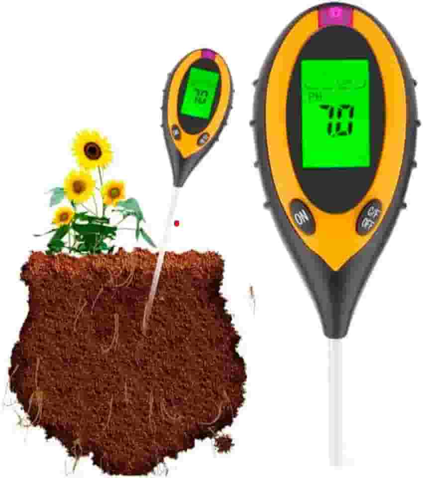 Medidor Digital PH Solo Terra Água Aparelho Portátil Umidade Temperatura Luz Solar Luminosidade 4 Em 1 Plantas Termômetro Aquário PHmetro Medir Cloro Piscina FAZING