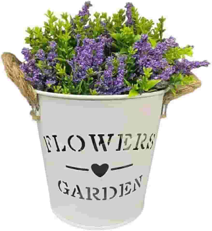 Vaso Decorativo Moderno Flower & Garden Cachepot Branco 12x13x9cm