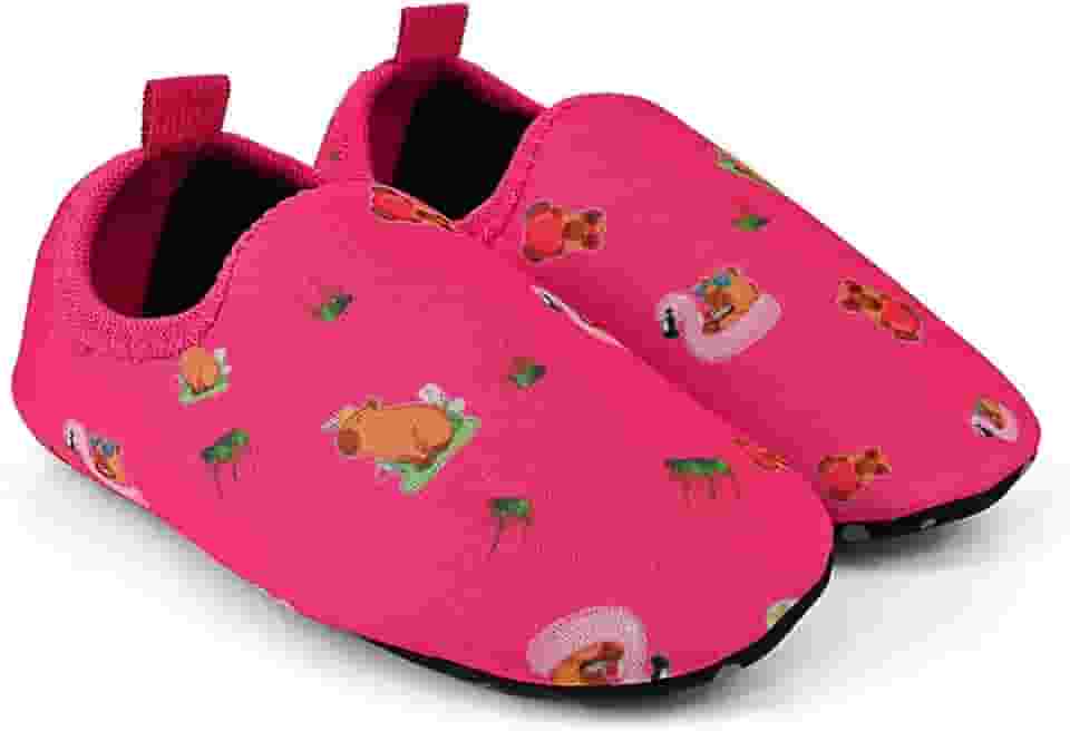 Sapatilha Bebê Infantil Menino Menina Estampado Antiderrapante Calce Fácil Meia Capivarinha Borboleta Nave Espacial Tigrinho