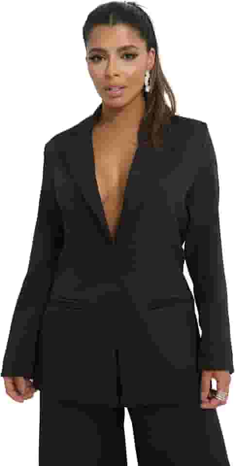 Blazer Feminino Alfaiataria Alongado Social Terninho