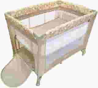 Berço Portátil Infantil Cercado Desmontável Lune Maxi Baby (Bege)