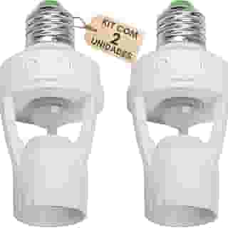 Kit 2 Sensor de Presença com Fotocélula para Soquete E27 110V/220V