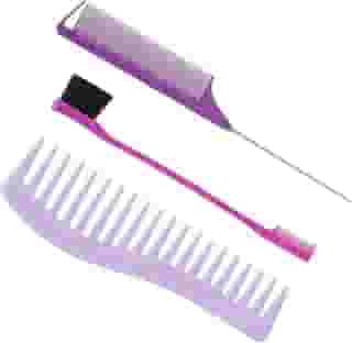 Conjunto de pente de cauda, conjunto de pente para pentear melhor aderência, fácil manuseio e transporte para alisar e pentear o cabelo