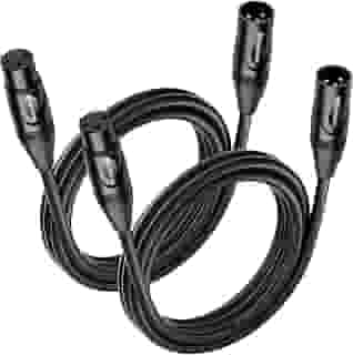 Cable Matters Pacote com 2 cabos de microfone premium XLR para XLR de 1,8 m, cabos XLR, cabo de microfone, cabo XLR