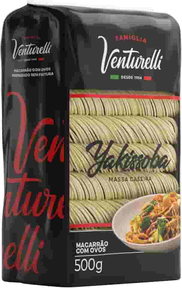 Massa Tipo Caseira Yakissoba Famiglia Venturelli 500g - Feita sem processo de fritura