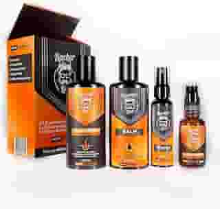 Kit Barba Completo Balm, Tônico Crescimento, Shampoo e Óleo Perfumado