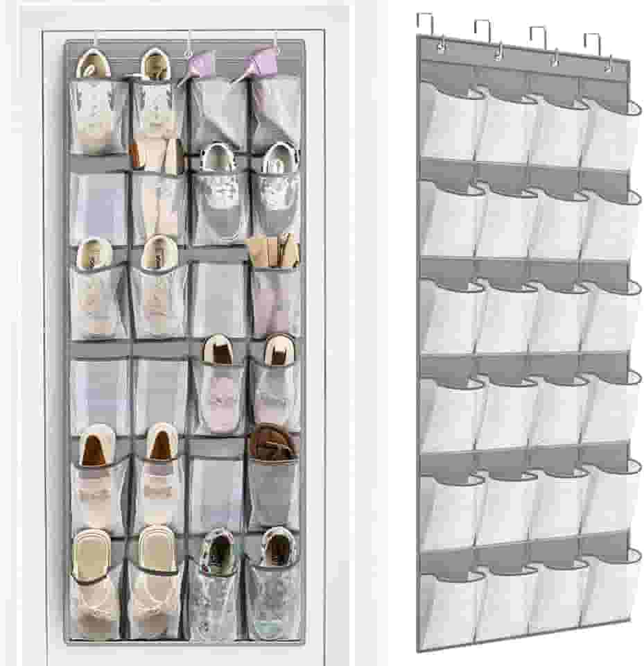 Sapateira de Porta Organizadora, Vertical, Transparente e Pendurável - Organizador de Sapatos para Parede