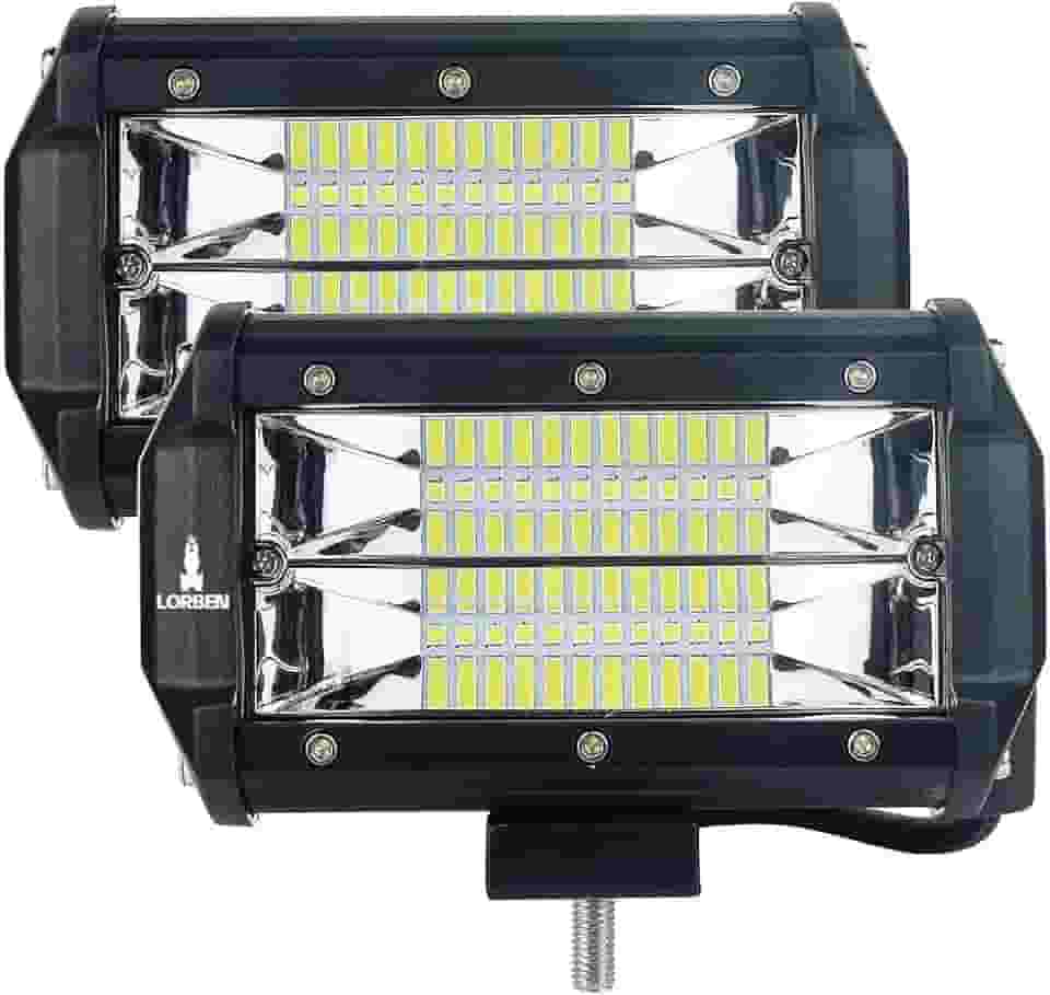 Farol Milha Lorben Retangular Led 72w Off Road Trilha 4x4