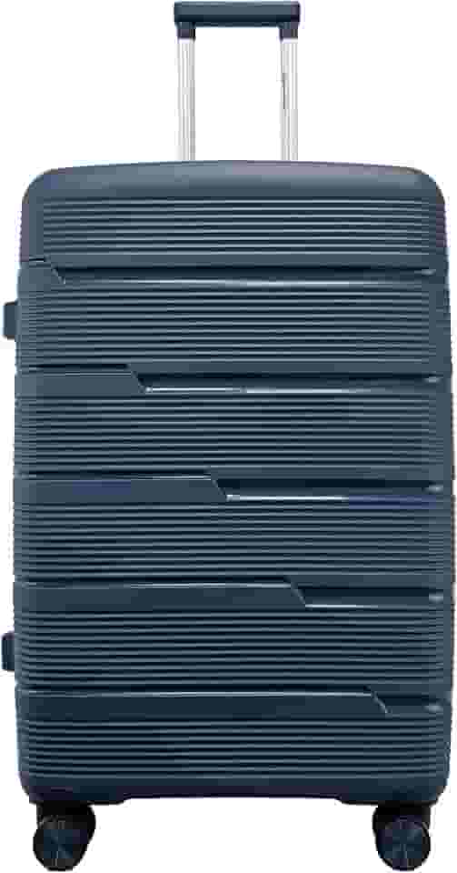 Mala de Viagem Grande 32kg em Polipropileno Cadeado TSA Rodas 360 Gladiador P2G (Azul Marinho)