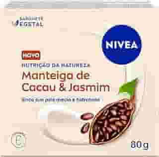 NIVEA Sabonete Vegetal Nutrição Da Natureza Manteiga De Cacau & Jasmim 80g - Pele limpa, macia e hidratada.