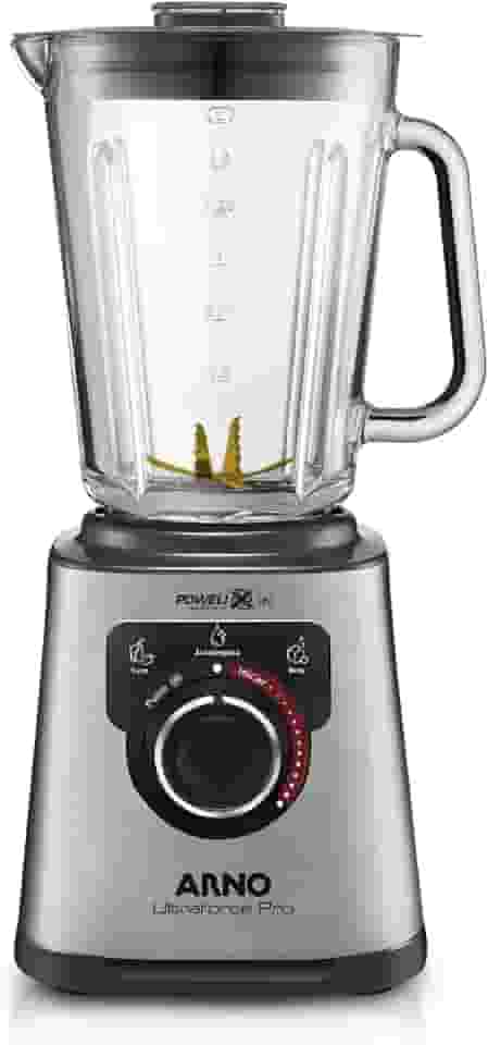 Liquidificador Arno Ultraforce Pro 1100W LN93, com App de Receitas, 6 Lâminas Powelix Life, Jarra de Vidro 2L, Resistente a Choque Térmico e Corpo Inox, Tecnologia Limpa Fácil, 220V