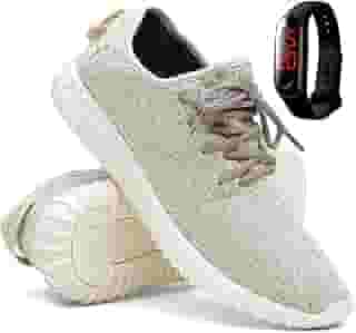 Tenis Masculino Esportivo Para Caminhada + Relogio Esporte