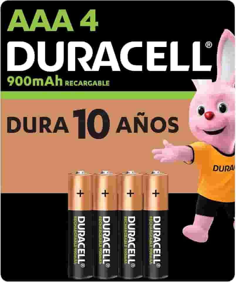 Duracell Pilha Recarregável AAA Pequena Com 4 Unidades
