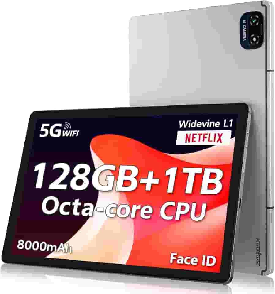 Tablet Android 4G LTE de 10,1 polegadas com 8 GB de RAM e 128 GB de armazenamento (1 TB expansível) - Chip Octa-Core, bateria de 8000 mAh, compartimentos duplos para SIM, corpo de metal - Melhor