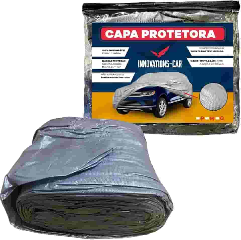 Capa Cobrir Carro Protetora Anti-uv 100% Impermeável Forrada (Tamanho G)