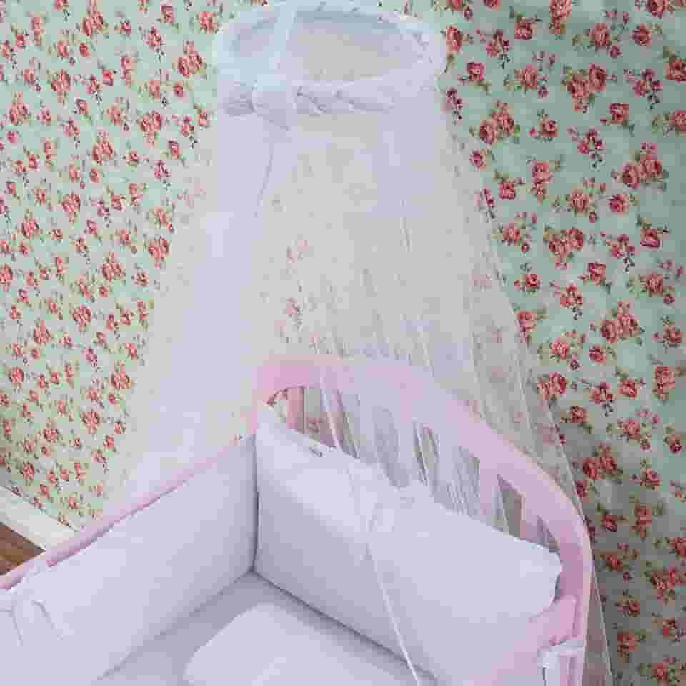 Biramar Baby Mosquiteiro De Teto Trança Branco Branco
