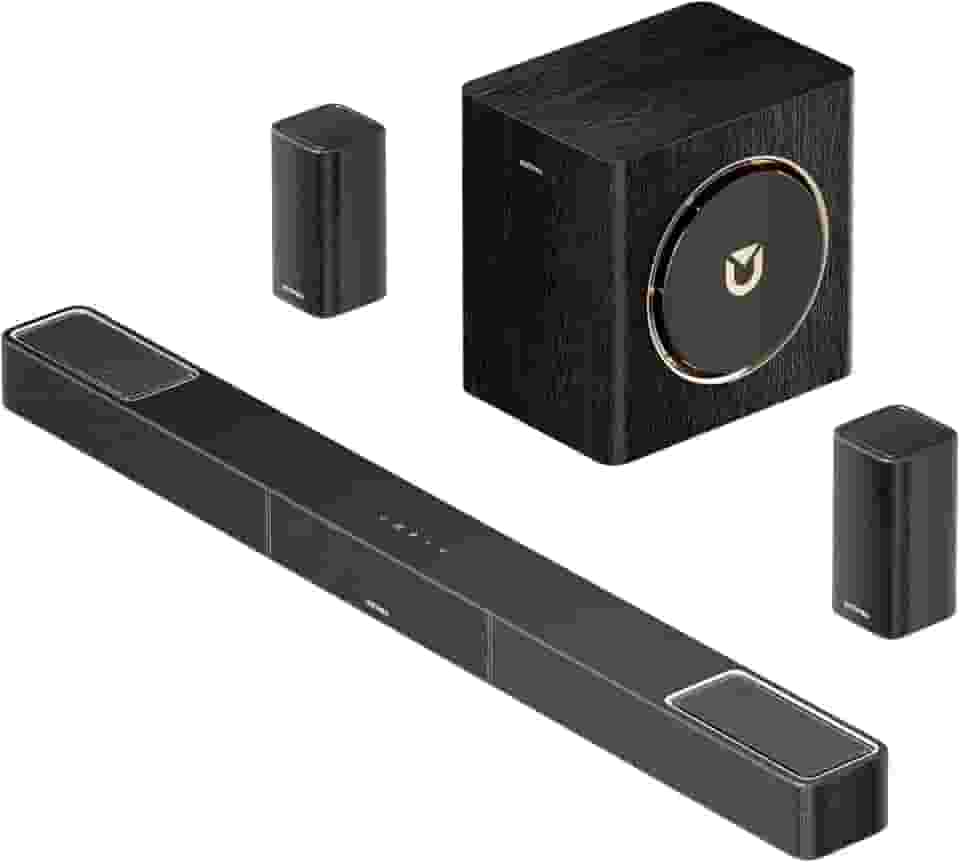 ULTIMEA Barra de som 5.1.2 canais com Dolby Atmos, sistema de som surround para TV com 2 alto-falantes surround, barra de som para Smart TV, barra de som com subwoofer para Home Theater, BT 5.4, HDMI