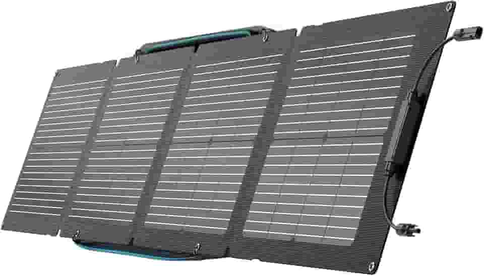 EF ECOFLOW Painel Solar Portátil de 110W, Dobrável com Bolsa de Transporte, Alta Eficiência de 23%, Design à Prova d'Água e Poeira IP68 para Camping, Caravanas ou Quintal