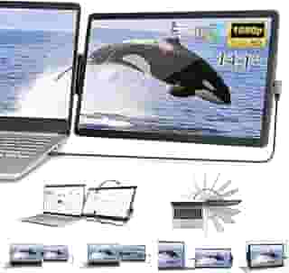 【Armazém Brasil】 Extensor De Monitor De Laptop, 14.1 inch Monitor portátil Para Laptop Notebook Duas Telas 1920 × 1080 FHD IPS USB C/HDMI portátil, suporte incluído, Plug and Play
