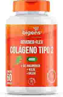 Regener Flex, Colágeno tipo 2 40mg, ácido hialurônico, M.S.M., Cálcio, 60 cápsulas, Biogens