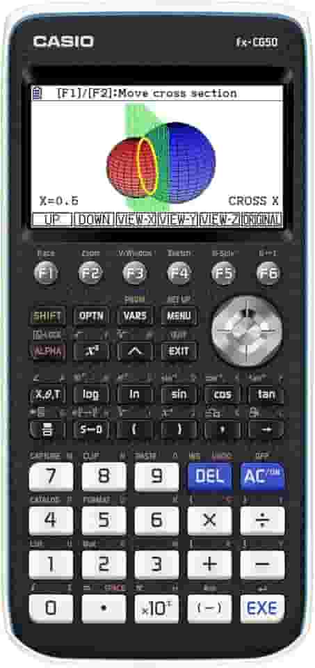 Casio fx-CG50 PRIZM® – Calculadora gráfica colorida com gráfico 3D e Python | Tela grande de alta resolução, funções básicas e avançadas | Ideal para exames, STEM, programação e matemática avançada