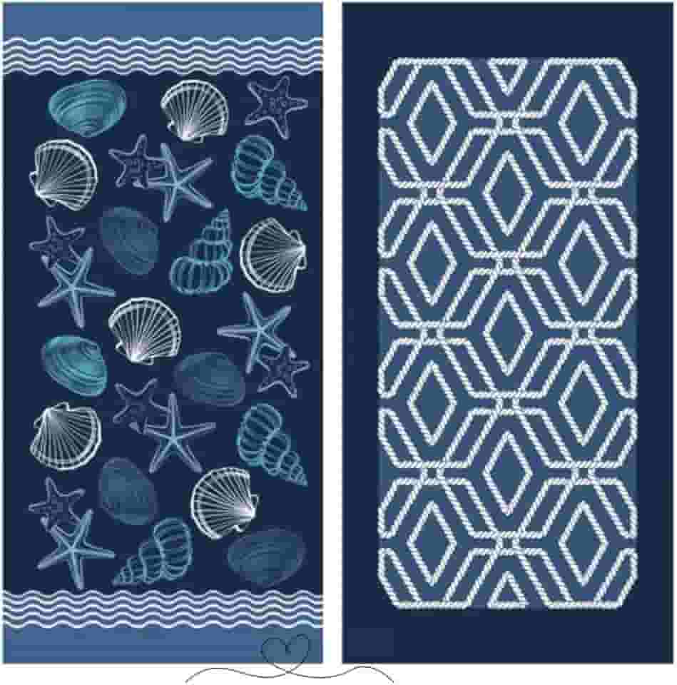 Kit Conjunto 2 Toalhas Banho Praia Piscina Aveludadas Casal Cor:Búzios