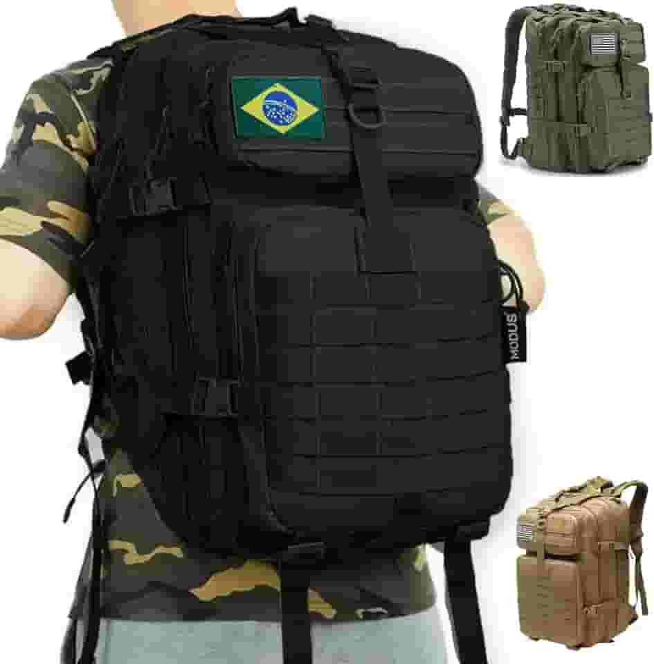 Mochila 50L Impermeável Grande Capacidade para Caminhada, Acampamentos e Atividades ao Ar Livre. Camping e pescaria. Mochila Tipo Cívico Militar.