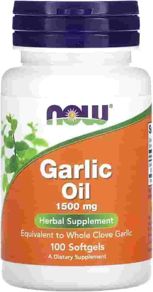 Óleo de Alho, Now Foods, 1,500 mg, 100 Softgels, Importado