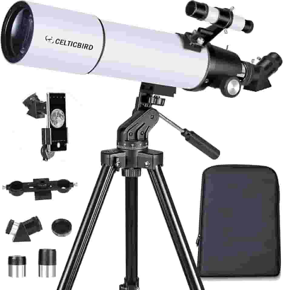 Celticbird 80x600mm AZ Telescope, Travel Telescopes for Adults Astronomy, Telescopio for Beginners,Kids with Backpack, Moon Filter, Phone Adapter
