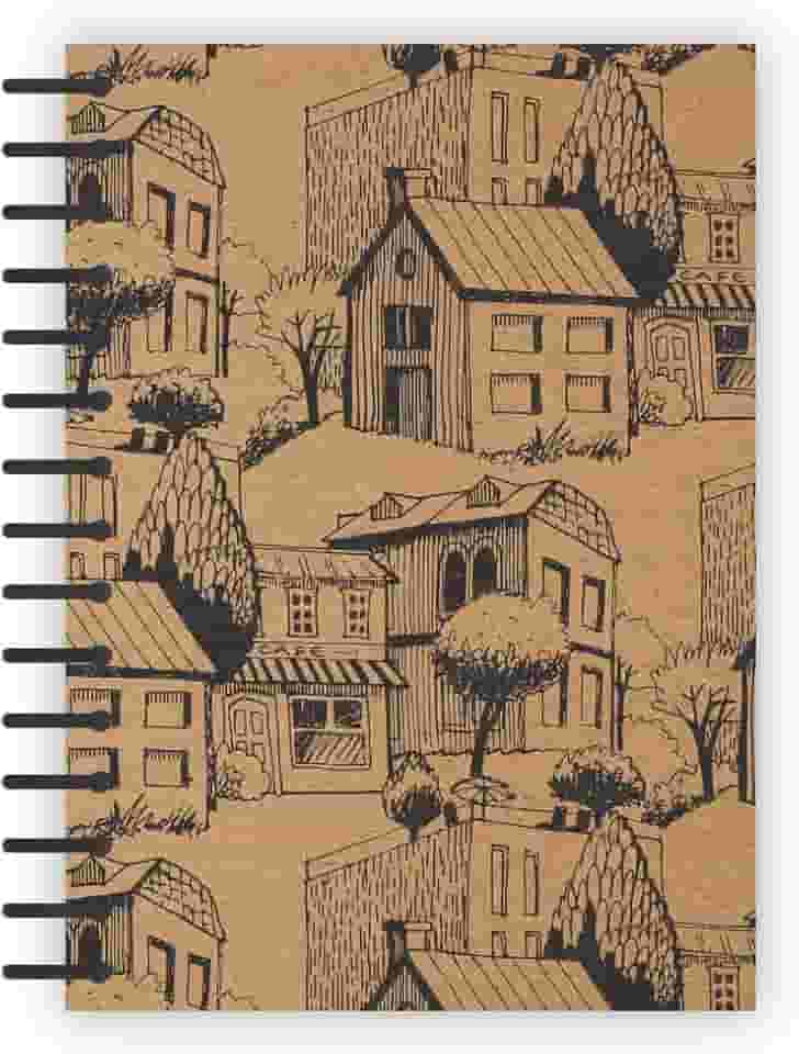 Caderneta 1/8 flexível Kraft House cod. 0485 com 80 folhas pautadas - abyaragraf