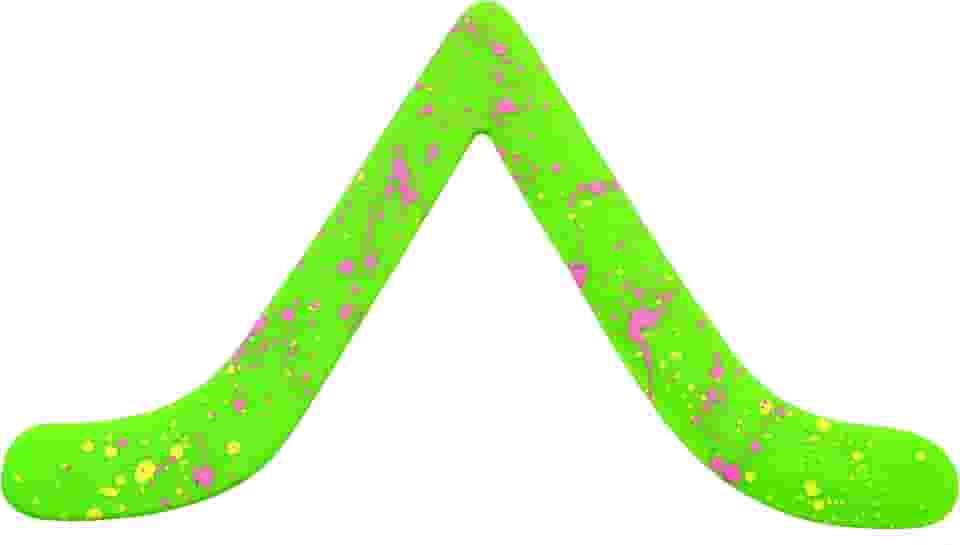 Bargan Boomerang colorido verde plástico destro bumerangue ótimo para iniciantes