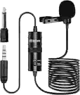 Microfone de Lapela BOYA BY-M1, Omni Direcional, Preto