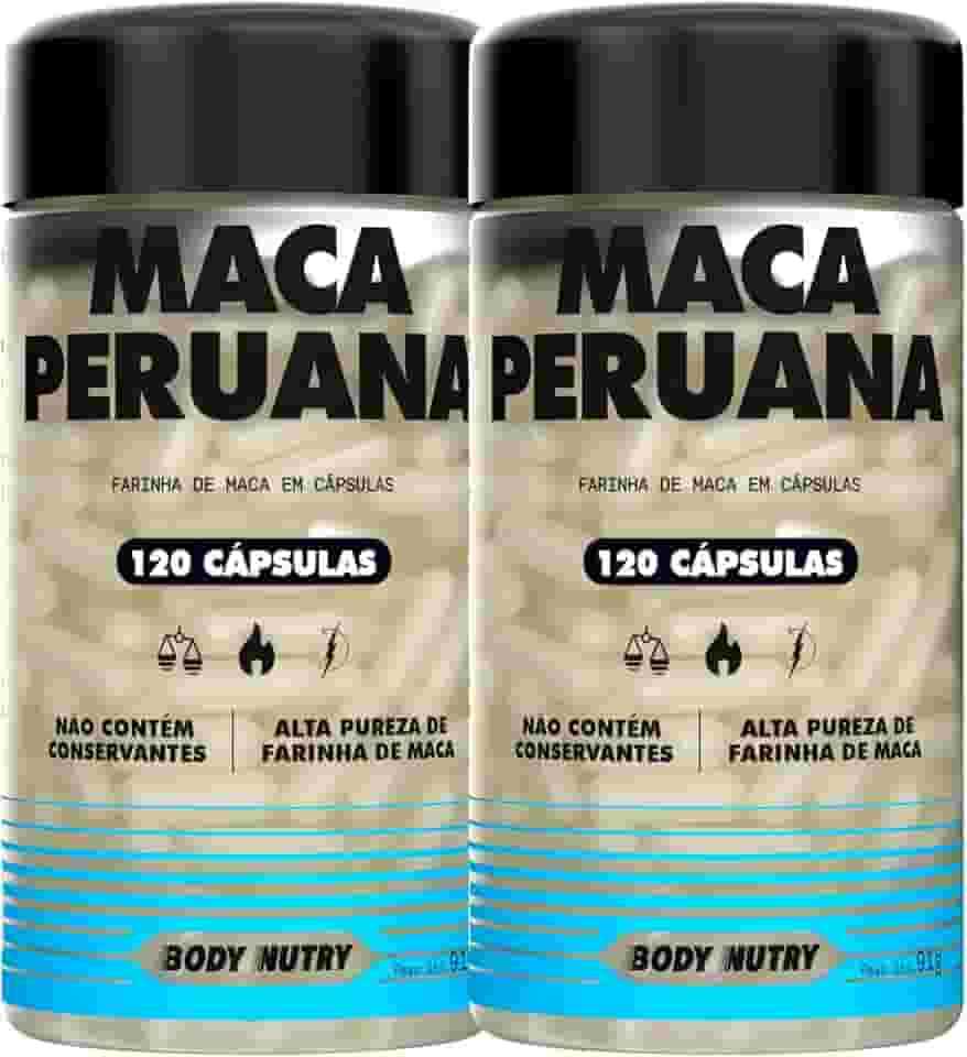 Kit 2x Maca Peruana Premium 2500mg 100% Pura Pote 120 Cápsulas Matéria Prima Importada Para Homens e Mulheres | Energia Resistência