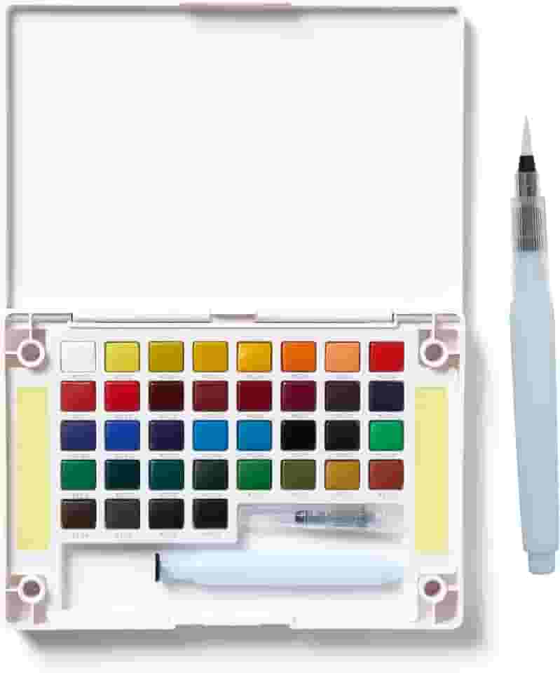 CONJ DE AQUARELA ARTISTICO KOI WATER COLORS - 36 CORES - USO PROFISSIONAL