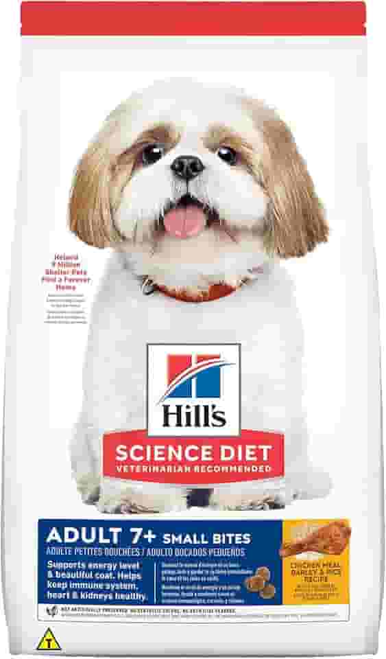 Ração Hill's Science Diet Adultos 7+ Pedaços Pequenos para Cães Idosos sabor frango - 6.8kg