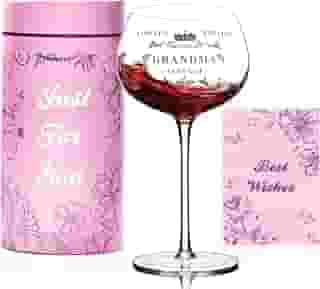 Presentes de aniversário para avó, taças de vinho vintage gravadas avó 400 ml, presentes de aniversário exclusivos para mulheres, presentes de amizade