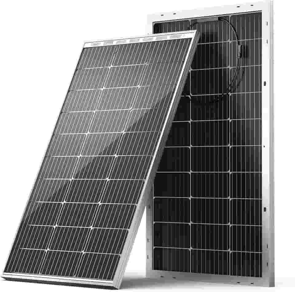 HQST Painel solar monocristalino de 100 W 12 V, módulo de alta eficiência PV energia para barco de carregamento de bateria, caravana, RV e quaisquer outras aplicações fora da grade