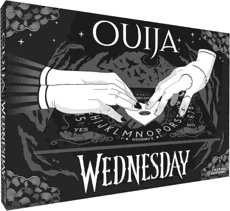 Ouija: Wednesday | Inspired by The Popular Original Series Wednesday | Collectible Classic Ouija Board Game | Officially Licensed Game and Merchandise | Glow in The Dark Board | 2-6 Players, Ages 8+
