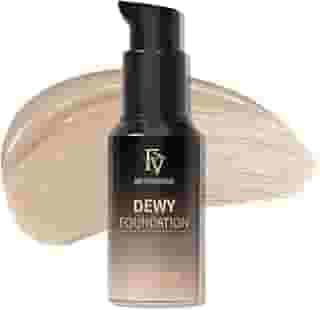 FV Base líquida de cobertura total, hidratante e ocultante, acabamento de manchas de longa duração, brilho impecável, base à prova d'água para pele mista, 3 ml (bege natural)