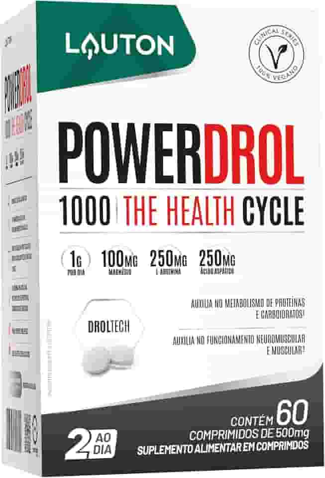 Powerdrol Precursor Pre Hormonal com Arginina, Acido Aspartico, Boro, Zinco, B6, Magnésio - Lauton Suplementos