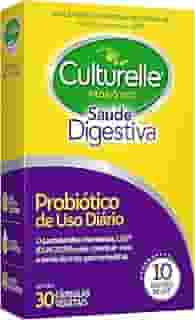 Culturelle Probiótico Saúde Digestiva, Suplemento Alimentar Diário, Com Lactobacilos, Sem Glúten, Sem Lactose, 30 Cápsulas
