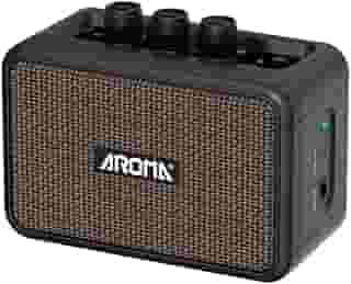 Aroma-AG-04 Alto-falante Portátil Mini Amplificador, Áudio Bluetooth, Acessórios Guitarra Elétrica, Saída 5W -Amplificadores e Pré-Amplificadores para Guitarra e Baixo