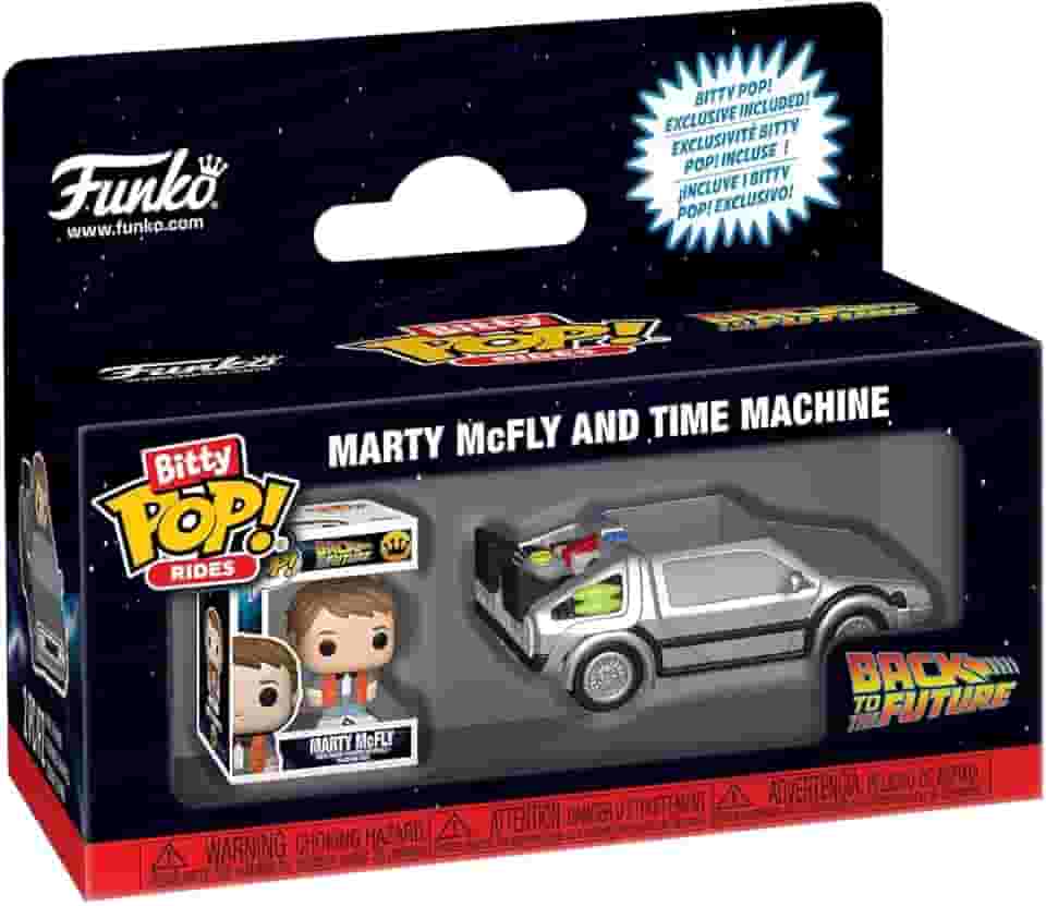 Funko, Funko Pop Bitty Pop Back To Future Marty Mcfly and Machine