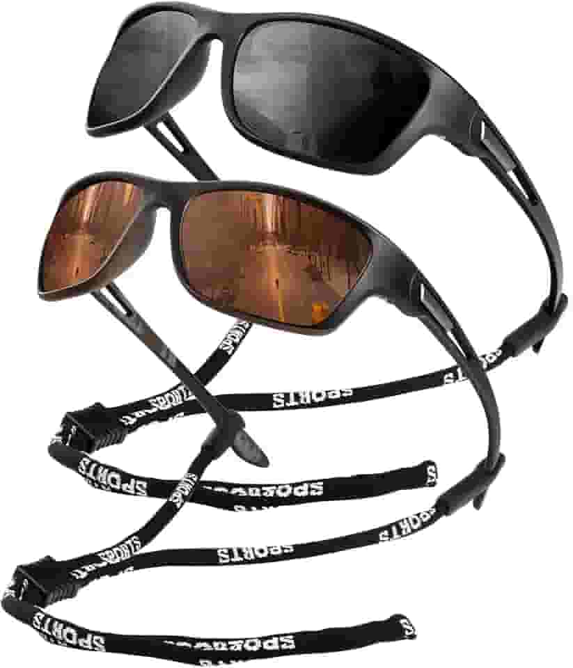 Óculos de sol polarizados para homens, óculos de sol esportivos para dirigir, ciclismo, pesca com proteção UV