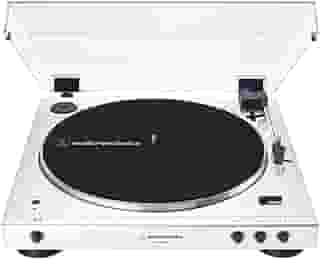 Toca-Discos Audio-Technica Sem Fio com acionamento automático por correia (Belt-Drive) AT-LP60XBT-WW, Branco/Branco, Bivolt 120/240V