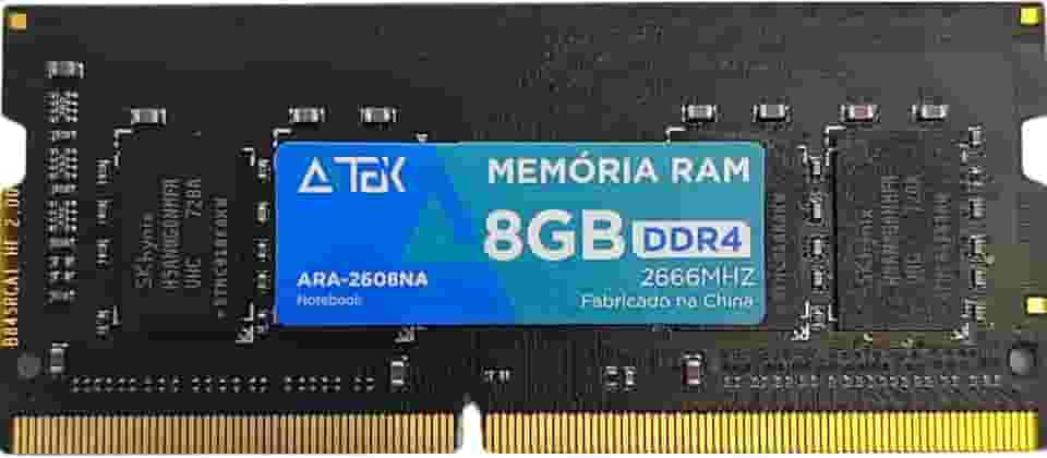 Memória RAM para Notebook 8GB DDR4 2666MHz SO-DIMM Latência CL19 - Alto Desempenho para Multitarefas