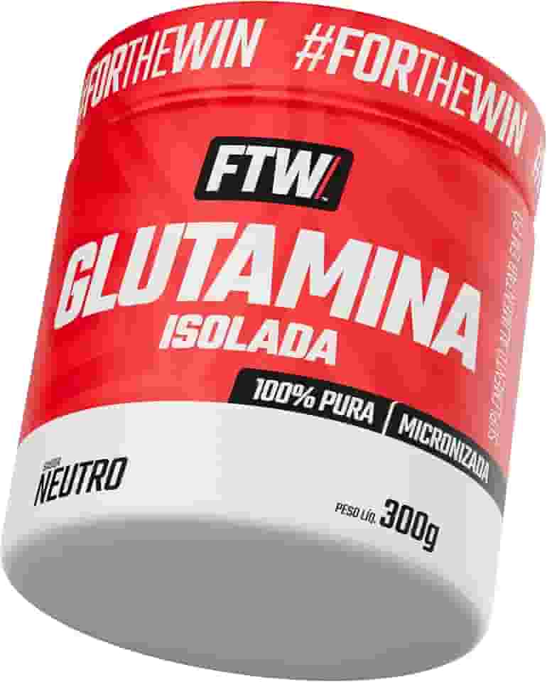 FTW Glutamina Micronizada Isolada 100% Pura com L-Glutamina Sem Aditivos, Suplemento Aminoácido para Dietas Específicas, Alta Solubilidade – Pote 300g
