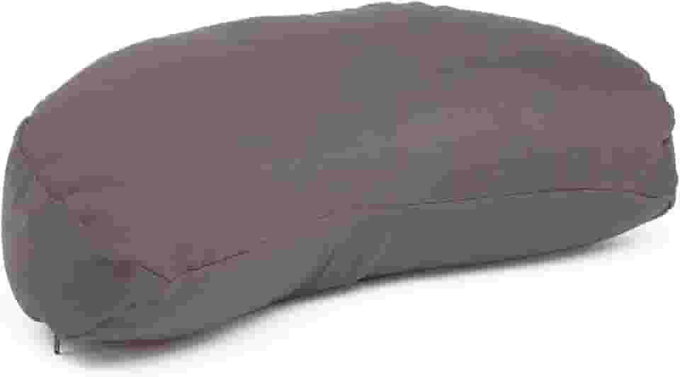 YOGATERIA Bodhi Almofada de meditação Zafu Yoga | Zafu Lua Eco | Almofada Puf de assento Yoga recheio Casca Trigo Sarraceno e capa em algodão eco 43 cm x 22 cm x 15 cm de altura